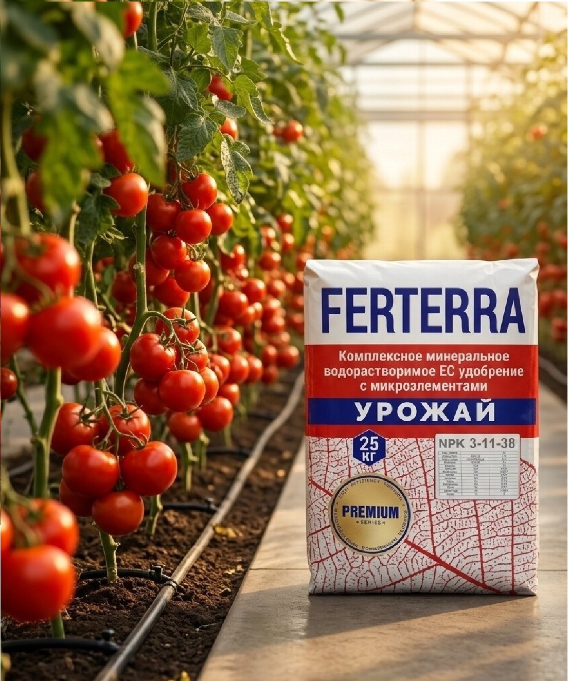 Высококалийное финишное удобрение NPK 10-10-40 Premium для налива плодов и Brix томатов